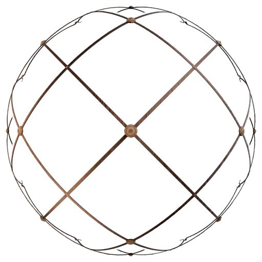 Detailed bronze grate texture for PBR material in 3D modeling, suitable for fences or window coverings.