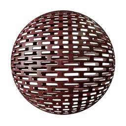 Red Perforated Metal Grate