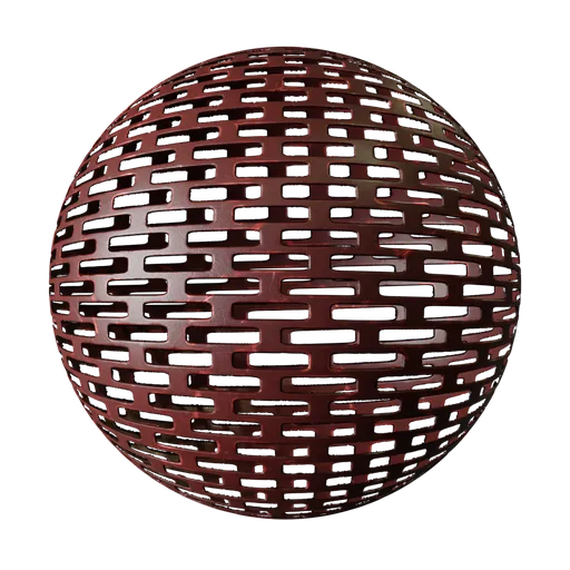 Red Perforated Metal Grate