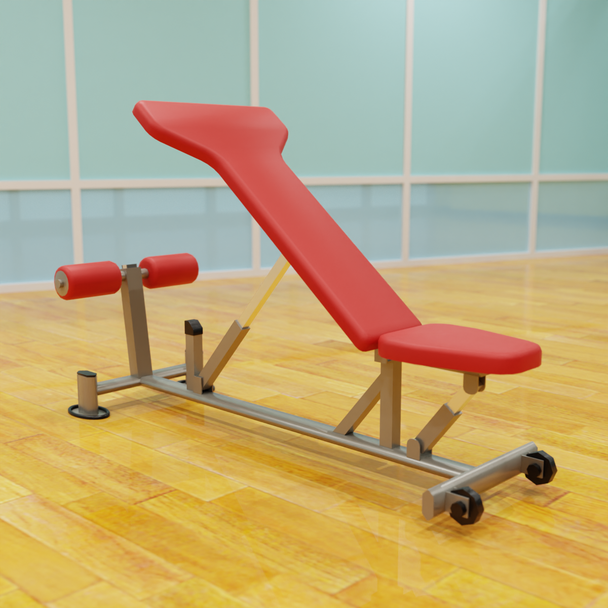 Incline Bench gym 3D Gym models BlenderKit
