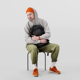 Urban Sway Seated Stylish Man