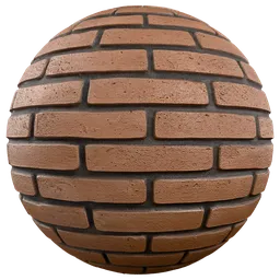 Brown Painted Brick Wall Black Mortar