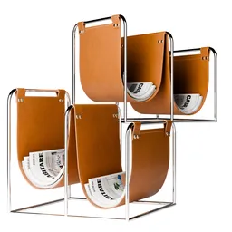 Leather Magazine Rack