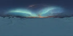 Snow Mountain Aurora Lights