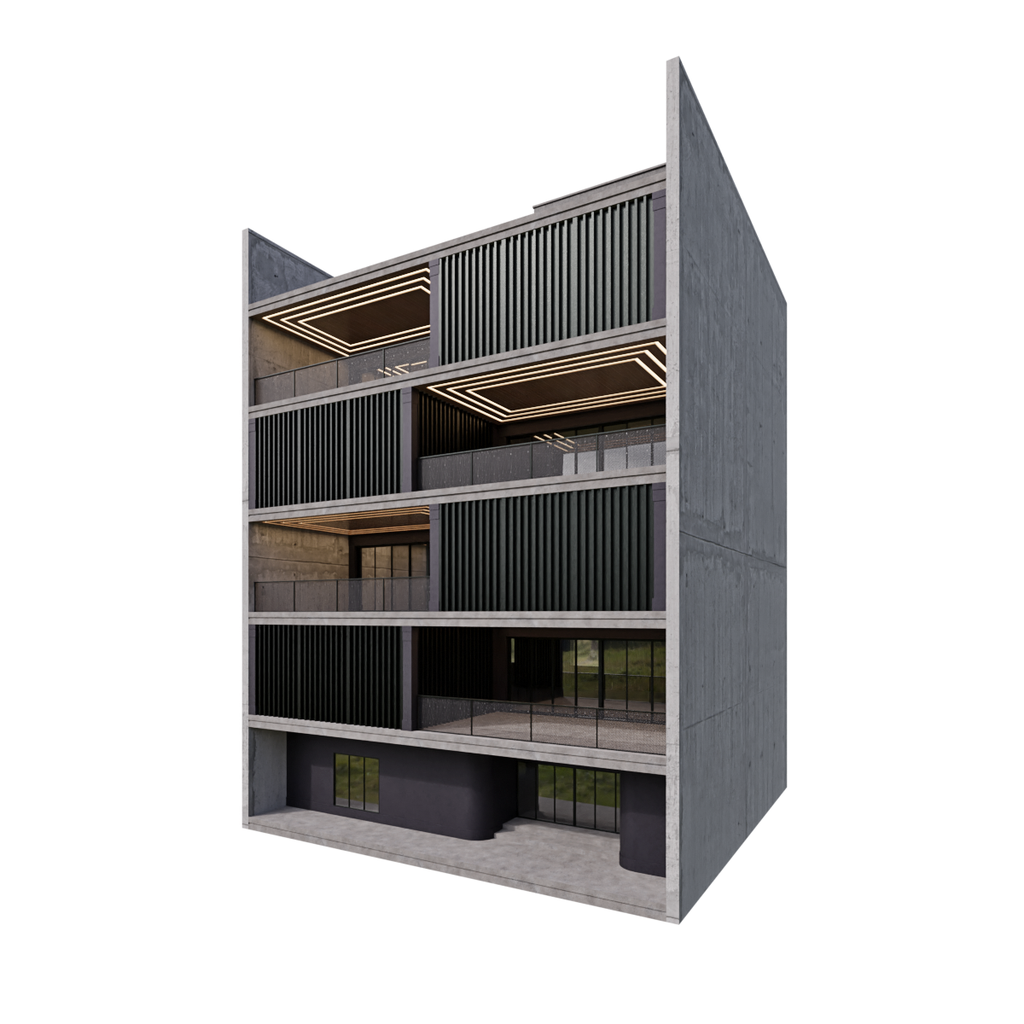 Modular Building 12 | Private Buildings models | BlenderKit