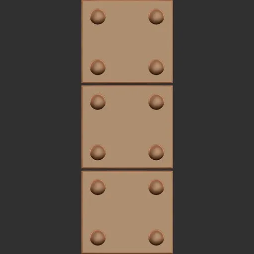 3D modeling brush imprint of spherical indentations for detailing in Blender sculpting.