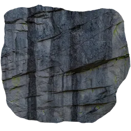 Highly detailed photoscanned 3D rock cliff model for Blender, ideal for realistic environment rendering.