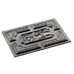 Detailed 3D relief model featuring intricate traditional Chinese patterns, optimized for Blender rendering.