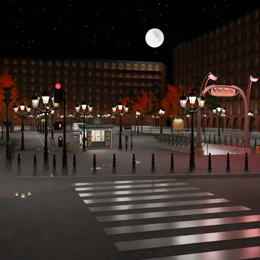 Paris METRO entrance square Pigalle
