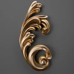 High-quality 3D printed ornamental model for classic design enhancement in Blender.