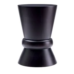 Omega Shaped Black Side Table