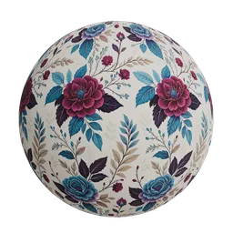 Blue and deep burgundy roses wallpaper
