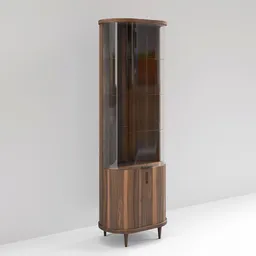 Design walnut display cabinet