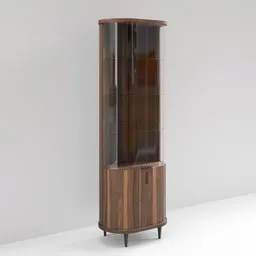 Design walnut display cabinet