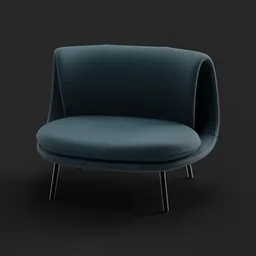 "Modern Couch: A blue 2 seater sofa featuring unique design and rounded shapes. Created in Blender 3D and inspired by Bjørn Wiinblad, this 3D model is perfect for adding character to your virtual spaces. Explore this v-ray collection piece by Henriett Seth F. and Giorgio Cavallon."