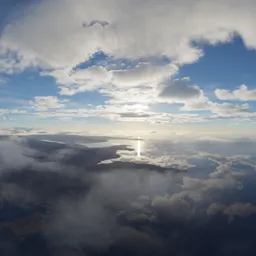 Mountain Coast Sunny Evening Aerial