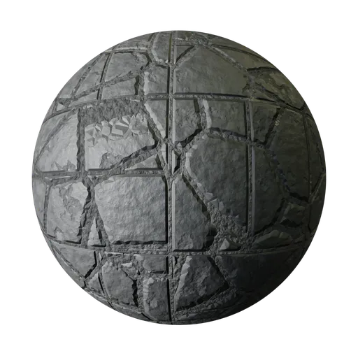 Broken stone floor