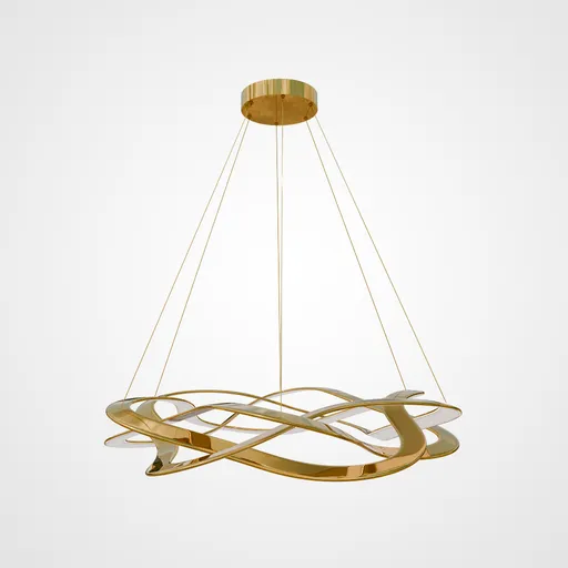 High-quality 3D-rendered modern chandelier with intertwined design optimized for Blender users.