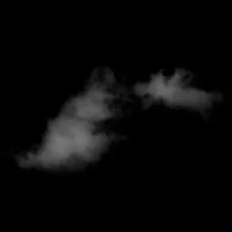 Realistic 3D cloud texture for atmospheric enhancement in Blender, Photoshop extracted, with animation-ready noise features.