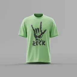 'Rock' Hand Sign T-Shirt Mockup