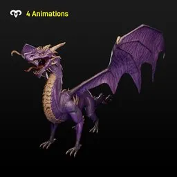 Purple Dragon Animated