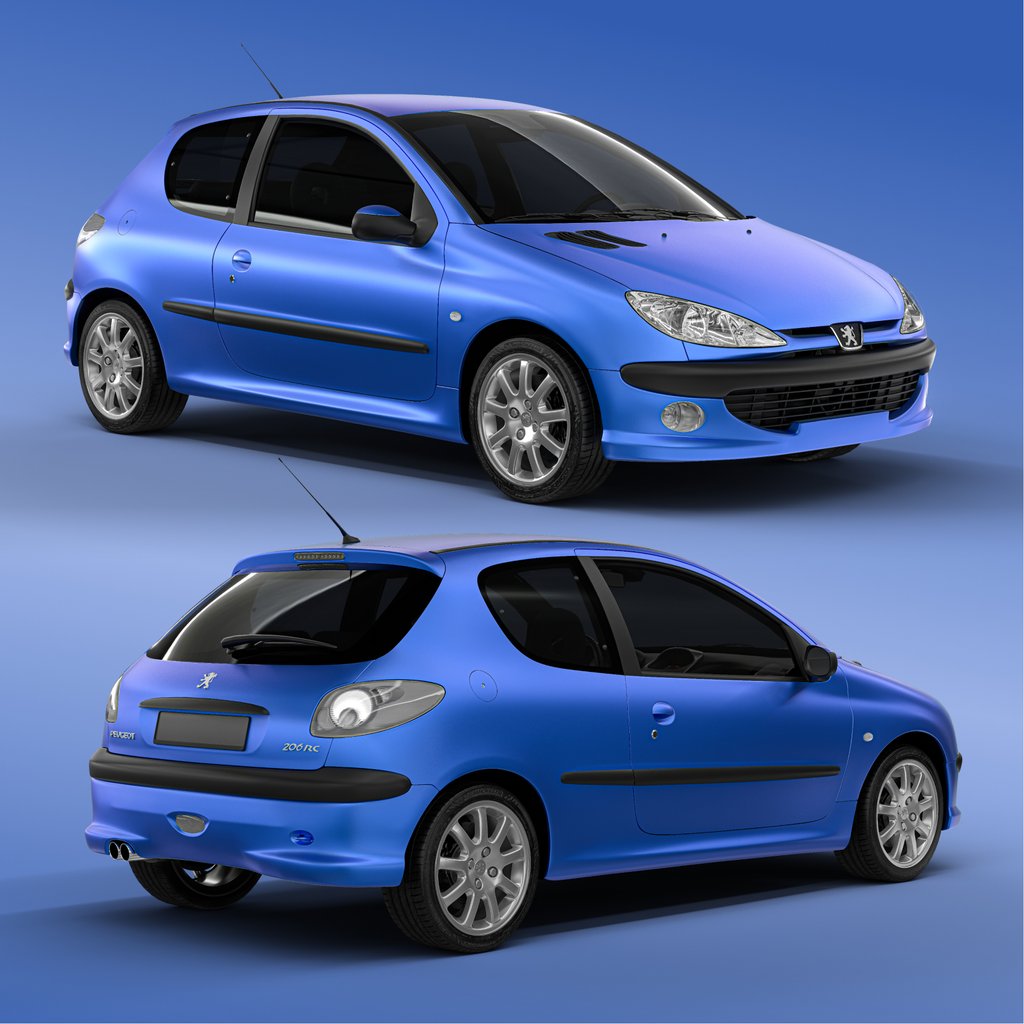 Peugeot 206 RC | Race Cars models | Blendkit
