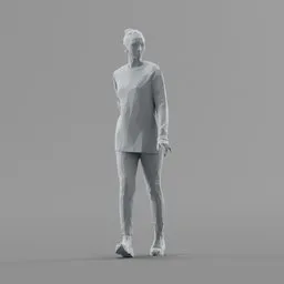 Lowpoly Female Walking
