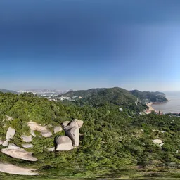 Green tree mountain cloud bluesky