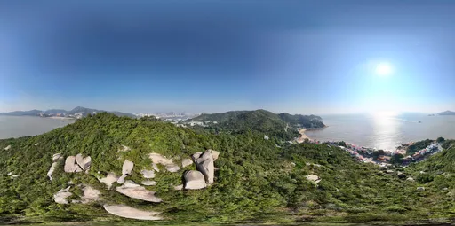 Green tree mountain cloud bluesky