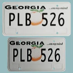 Georgia Licence plate PL