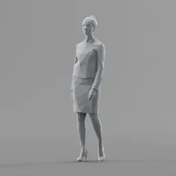 Lowpoly Female Walking