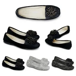 Black Velvet  Ballet Flats