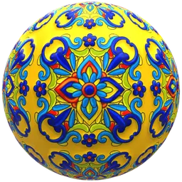 Yellow Star Talavera Tile