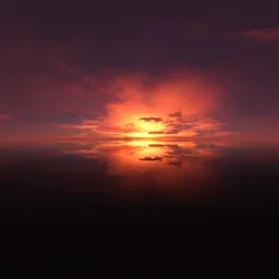 Dramatic Red Sunset Sky