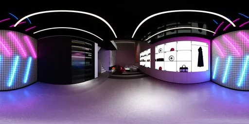 Neon Light Garage Showroom