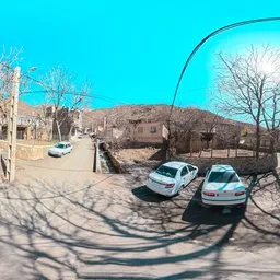 Rural Mountain Village Parked Cars HDRI