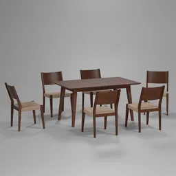 Classic Walnut Dining Set
