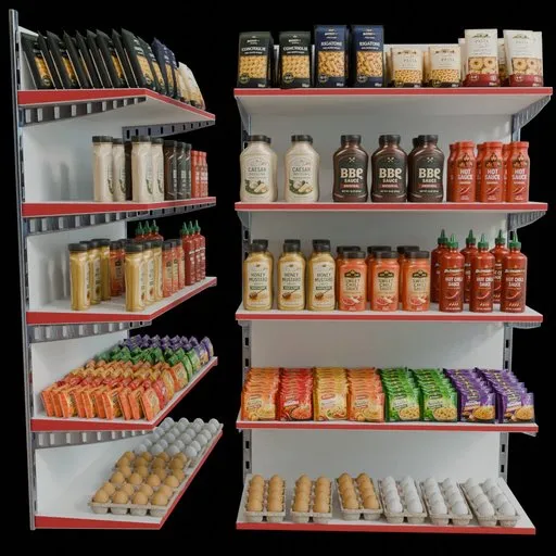 Arranged Raw Store Display