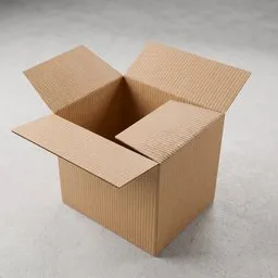 Rigged Corrugated Cardboard Box
