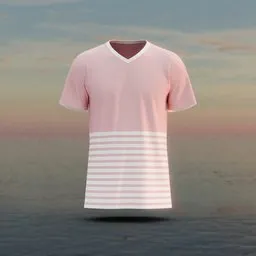 V-Neck Set In Sleeve Tee Design