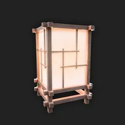 Japanese Wood Lamp