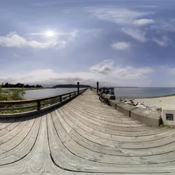 Quay at Ocean Sunny Day
