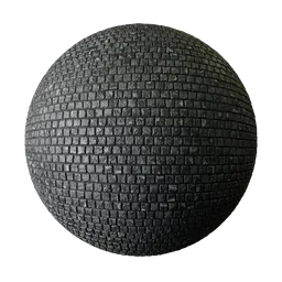 Pavement with stone cubes