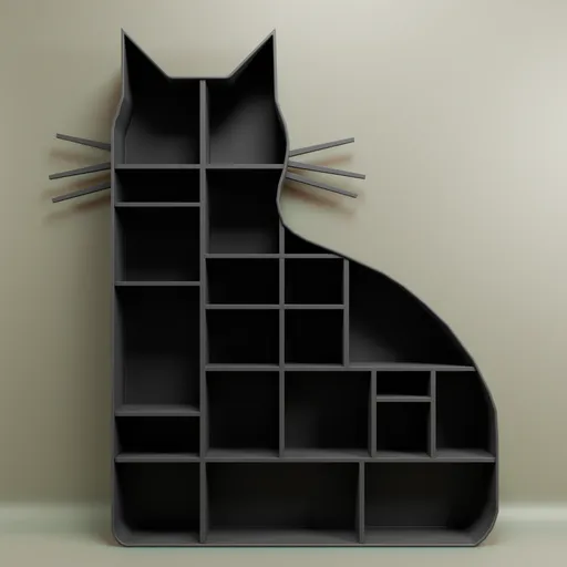 Black Cat Book Shelf