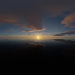 Colorful Sunset Sky Ocean