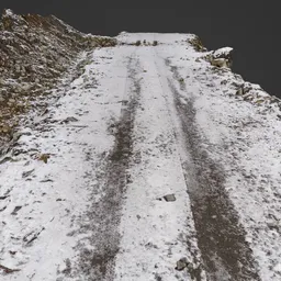 Snow Dirt Road Winter Photoscan