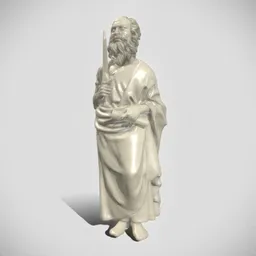 Highly detailed Blender 3D model of the historic Fontana Maggiore's San Paolo, perfect for historical sculptures.