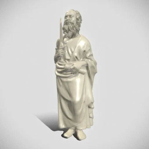 Highly detailed Blender 3D model of the historic Fontana Maggiore's San Paolo, perfect for historical sculptures.