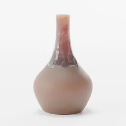 Detailed Blender 3D model of a two-toned vase, blending natural clay texture with a sleek brown glaze finish.