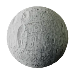 High-resolution 8K Moon surface PBR texture for 3D modeling in Blender, with detailed craters and customizable color options.
